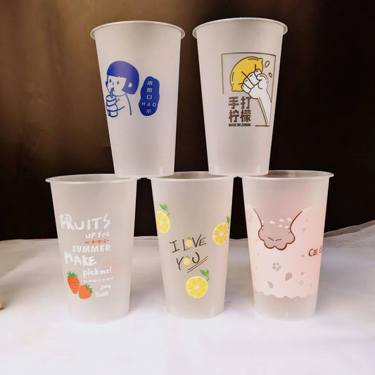 PP-90MM INJECTION PLASTIC CUP – Hard Boba Cups – Customized Size – 90 mm Rim - image 1